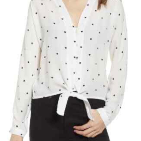 Rails Sloane shirt, white with black heart - Picture 2 of 5